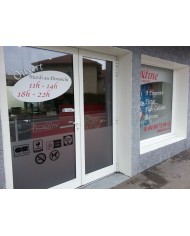 Lettrage adhésif personnalisé opaque brillant polymère permanent