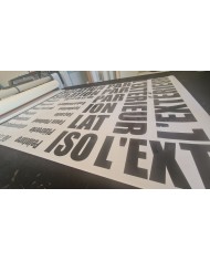 Lettrage adhésif personnalisé opaque brillant polymère permanent